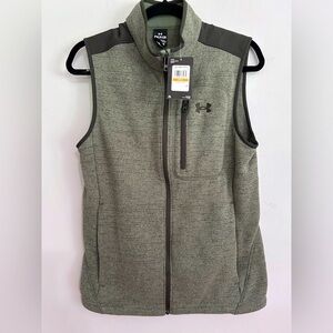 Under Armour Men’s Small ColdGear Reactor Vest Green Full Zip NWT Athletic